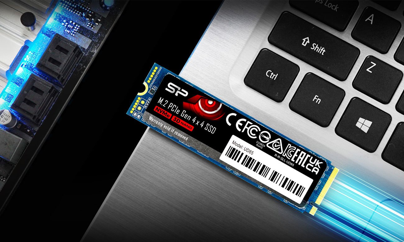 シリコンパワー 1TB NVMe SSD PCIe 4.0×4 Silicon Power 1TB M.2 PCIe NVMe A60 - Dyski SSD - Sklep